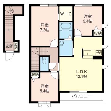 かきの木コートＣ 202号-3