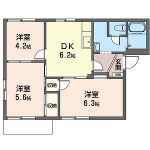 ハイネス鶴ヶ丘　Ｂ 102号室
