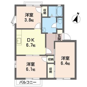 グリーン　アヴェニュー　Ｂ 202号室