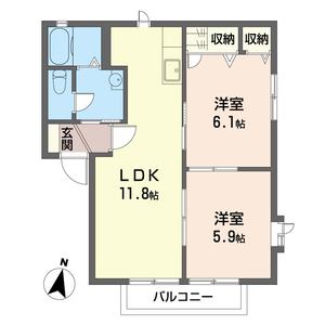 シャーメゾン白岡Ａ 202号室