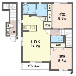 リヴィエールコートＢ 201号室