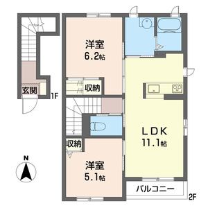 アン・ファミーユ　西 202号室