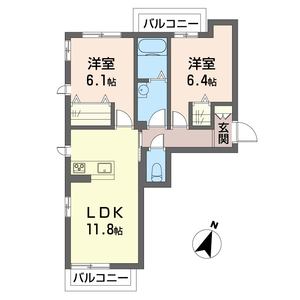 ブランポワール　Ⅱ 201号室
