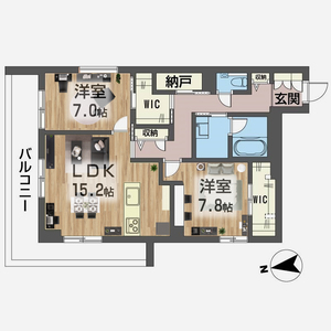 アルコバレーノ306号室_間取り画像