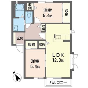 グリーンフィールド　Ⅱ　Ｆ 202号室