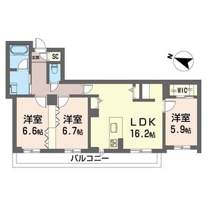 グランアリスティオ105号室_間取り画像