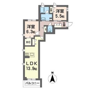 ル・ソレイユ・ルヴァン 301号室