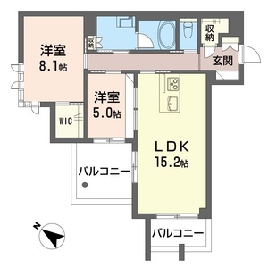 アークシエル301号室_間取り画像