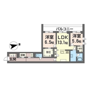 グランソーレ204号室_間取り画像