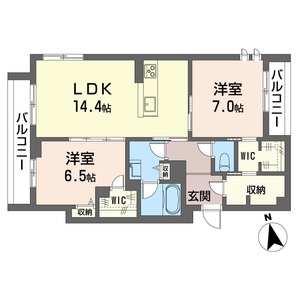 プレクシアガーデン204号室_間取り画像