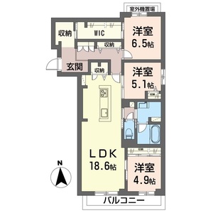 チップ201号室_間取り画像