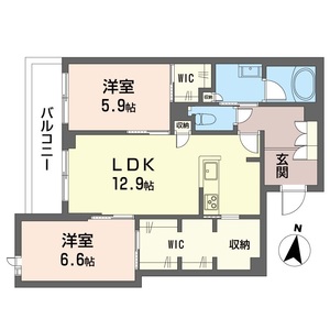 グリシーナ 205号室