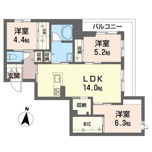 グリシーナ 304号室