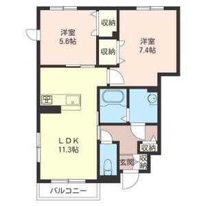 ヴィアソーレ　Ⅱ 101号室