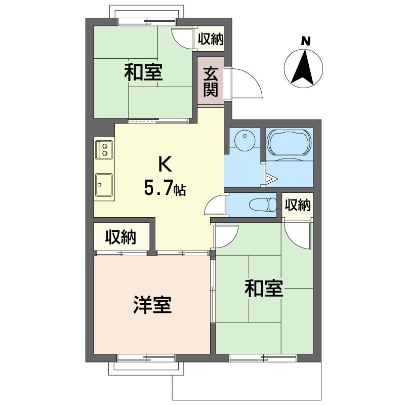 第一　堂坂　ハイツ 302号-16