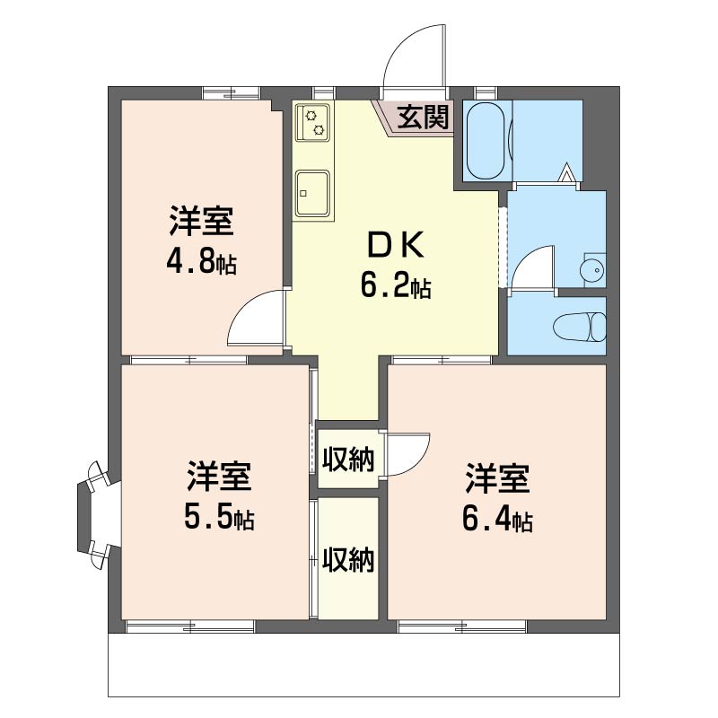 ニューファミール　並木東　Ｂ 102号-16