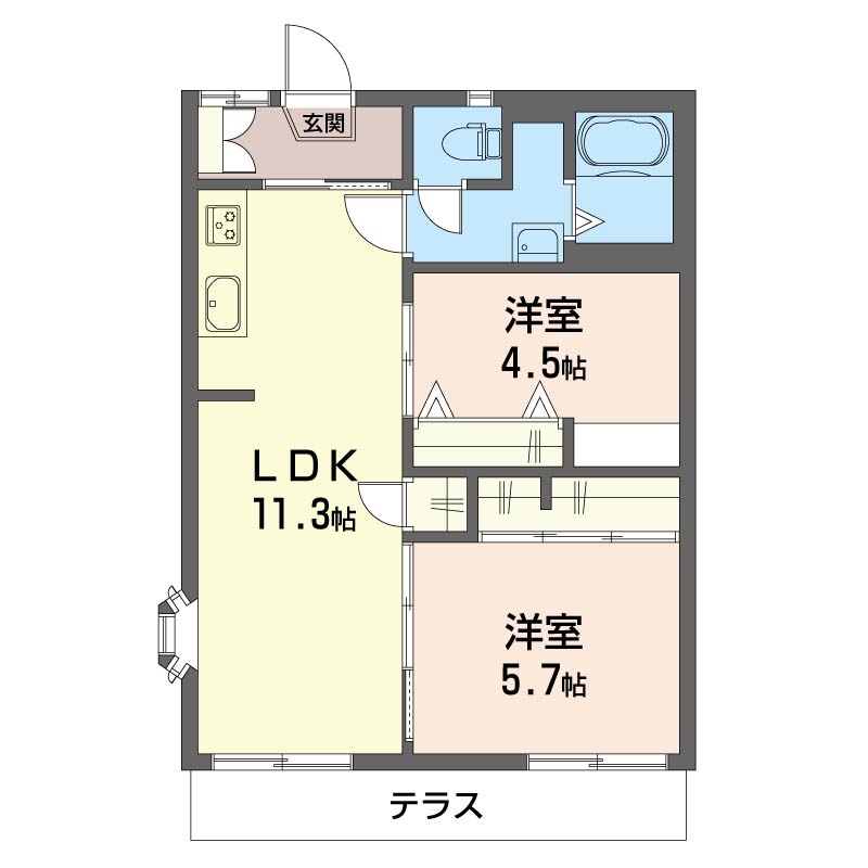 タウニー　堅木　Ａ 102号-16