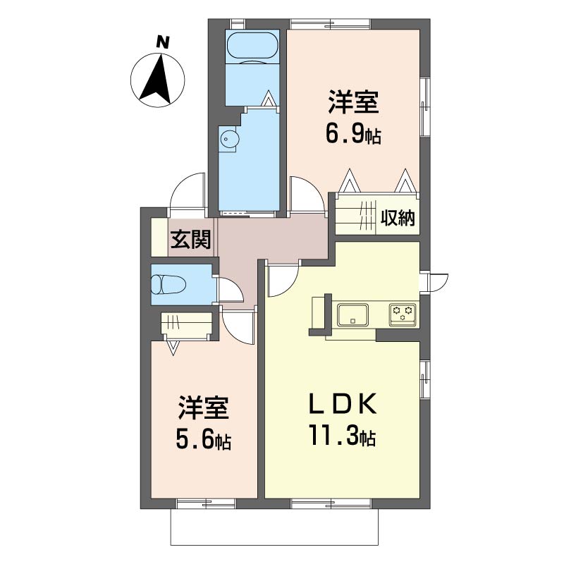 ピュア　プレイス谷塚Ⅱ101-2