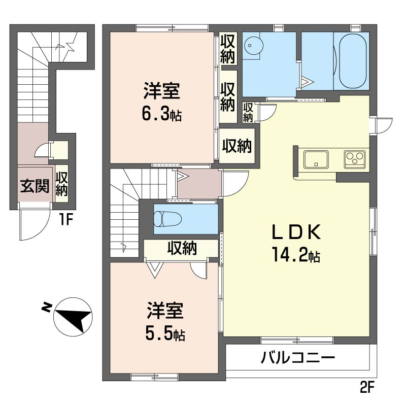リヴィエールコートＢ 203号-16