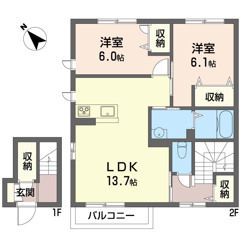 シャン・ド・フルールB 201号-16