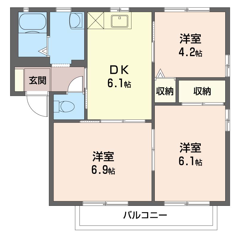 ハイムウィステリア　Ａ館202-2