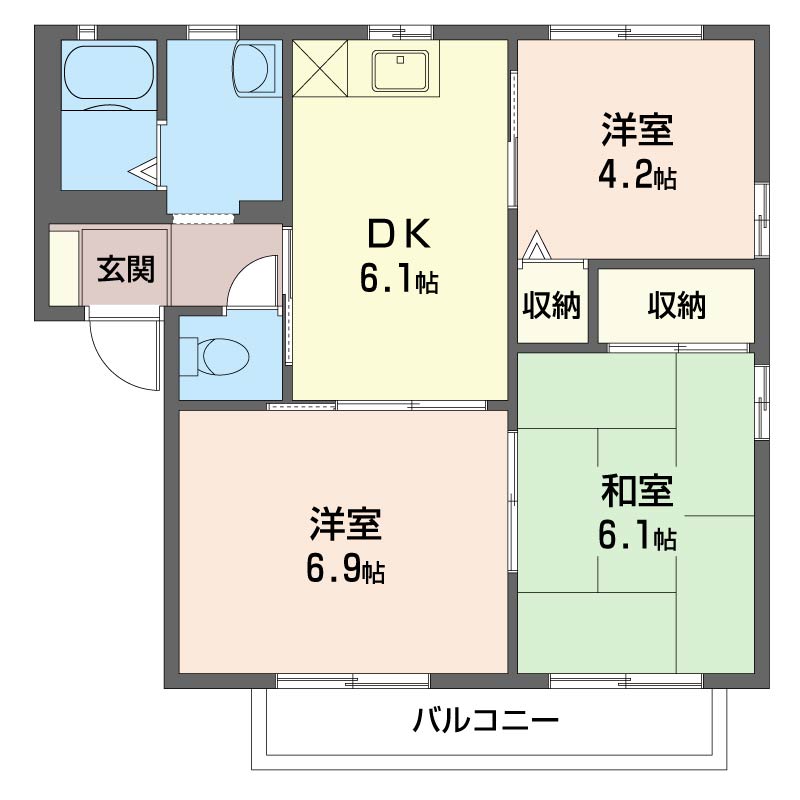 ハイムウィステリア A館 202号-6