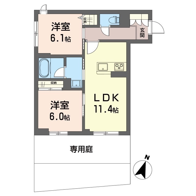 ペイサージュ　カリテ 102号-15