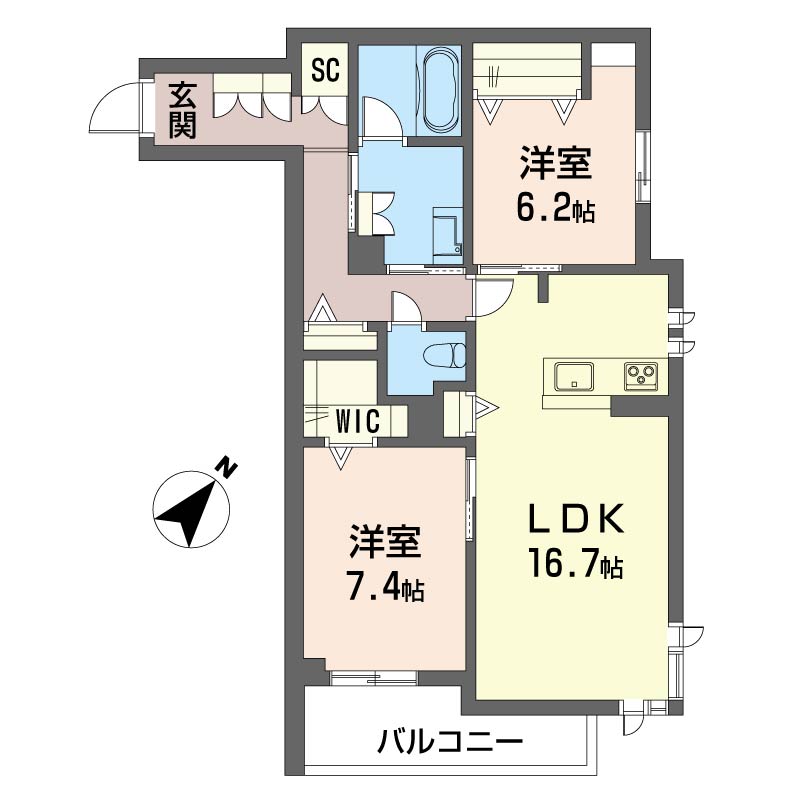 ウィズプラス浦和美園 ウエスト C棟 204号-16