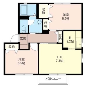 ロシニョールＢ 202号室