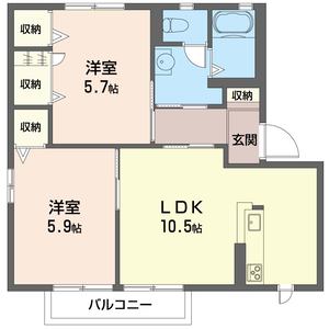 メープルタウン・ウエストＣ 201号室