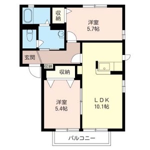 グリーン・パルモＢ 102号室