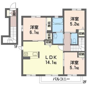 マストライフ研究学園ＰＬＵＳ‐Ａ 201号室