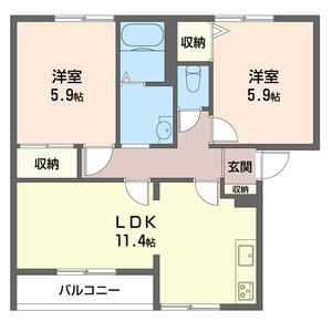 タウンヒル松葉Ａ 101号-16