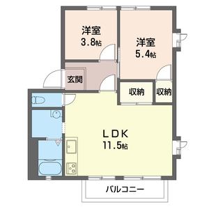 タウンヒル松葉Ｎ 202号室