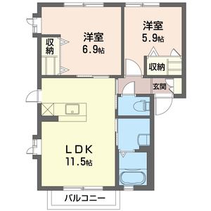 グランシードＡ 201号室