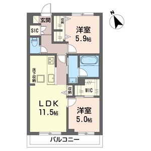 グランデアルベロ南八幡 106号室