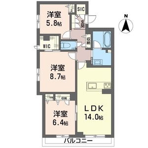 トラストメゾン白木蓮Ⅱ 205号室