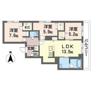 ラッキーエイト１号館 201号室