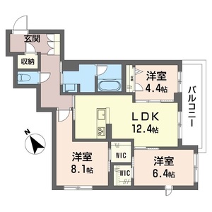 シャーメゾン流山203号室_間取り画像