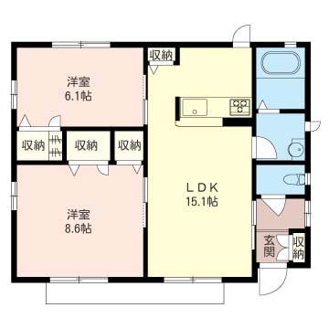 中尾貸家住宅Ｄ101-2