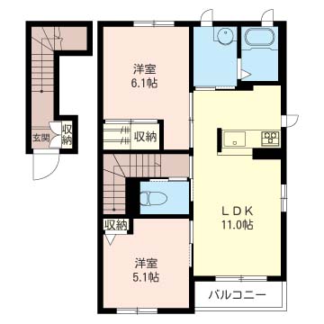 Ｌｅａｆ緑が丘Ｂ 202号-16