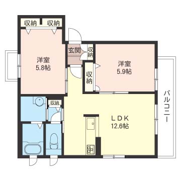 ドゥーメゾン鬼高Ⅱ201-2