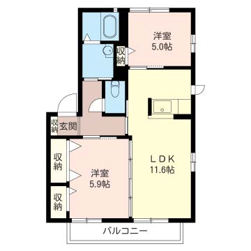 フェリーチェ　Ⅱ番館201-2