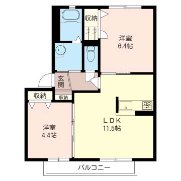 アルカディア姉崎Ｂ棟202-2