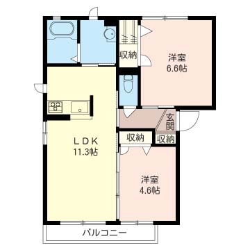 メゾン　ド　ソレーユ　Ｂ棟 201号-16