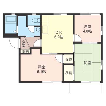 ナディアクレセントハナワＡ 102号-3