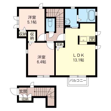 メゾン・ド・クレールⅡ201-2