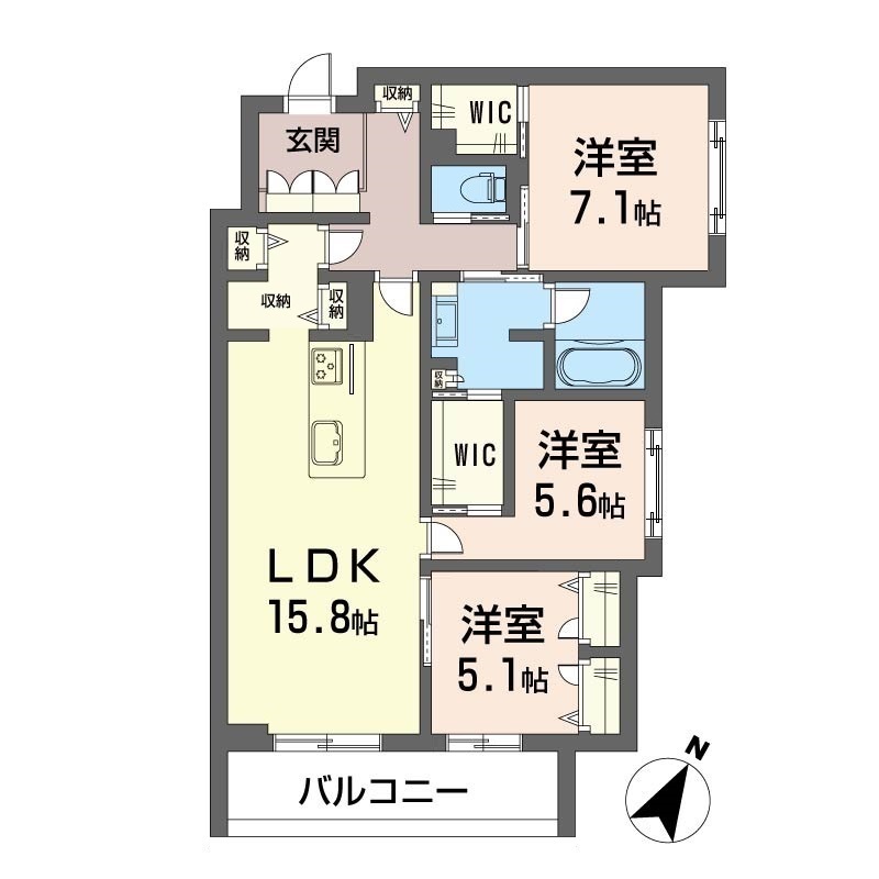 アメジア成田 203号-15