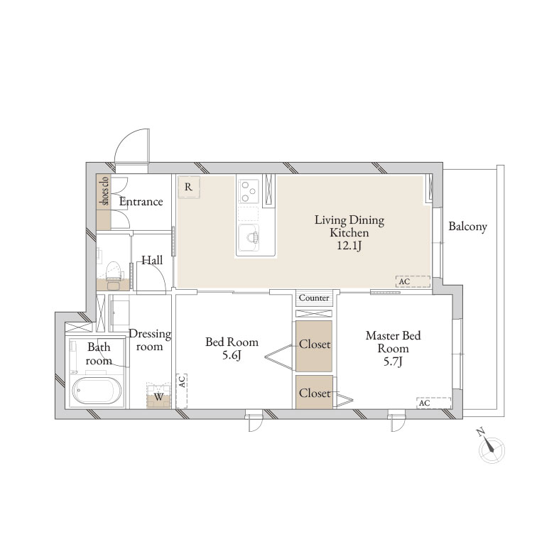 ＡＢＩＴＩ　ＬＵＸ用賀 402号-6