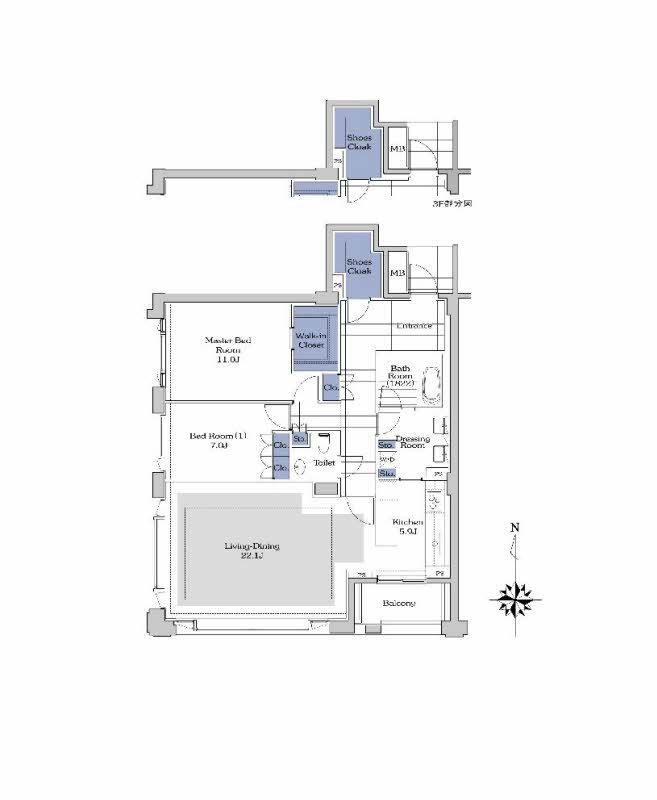 プライムメゾン御殿山ＥＡＳＴ302-2